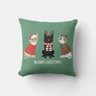 Meowy Christmas Cats Cushion