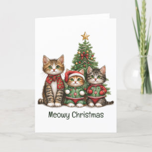 Meowy Christmas Cats Holiday Card