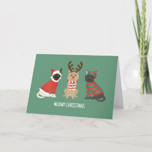 Meowy Christmas Cats Holiday Card