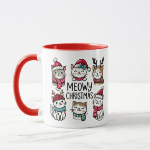 Meowy Christmas Cats Mug