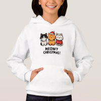 Meowy Christmas Cats Santa Hats