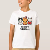 Meowy Christmas Cats Santa Hats