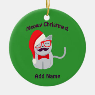 Meowy Christmas! Ceramic Tree Decoration