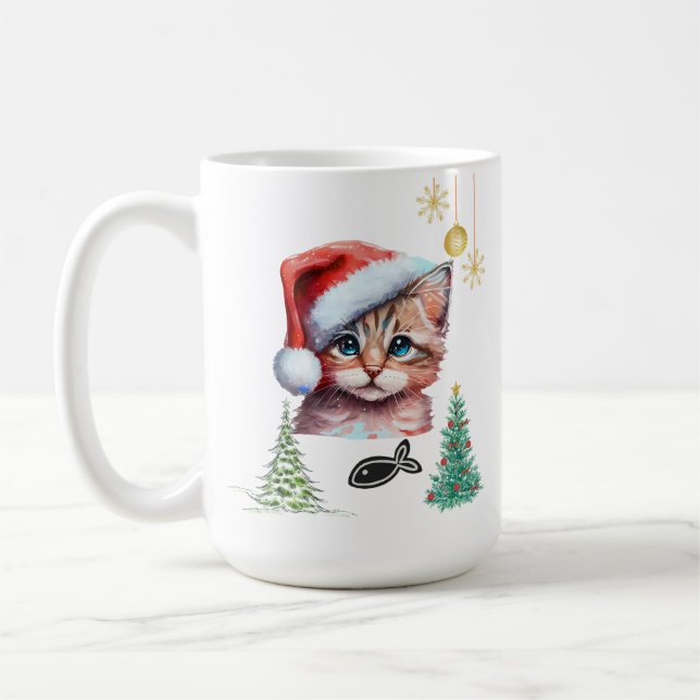 Meowy Christmas! Coffee Mug (Left)