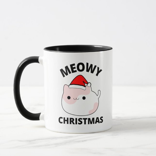Meowy Christmas    Coffee Mug (Left)