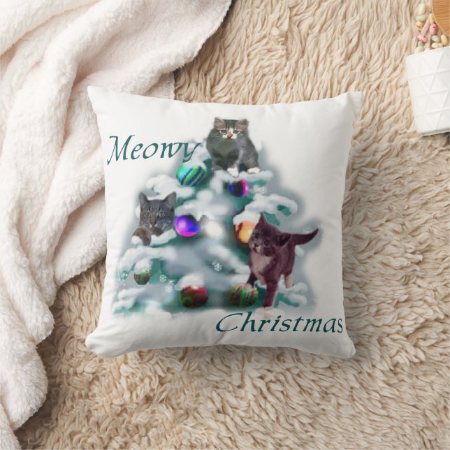 Meowy Christmas Cushion (Blanket)