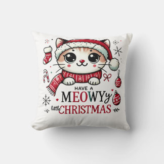 Meowy Christmas Cushion