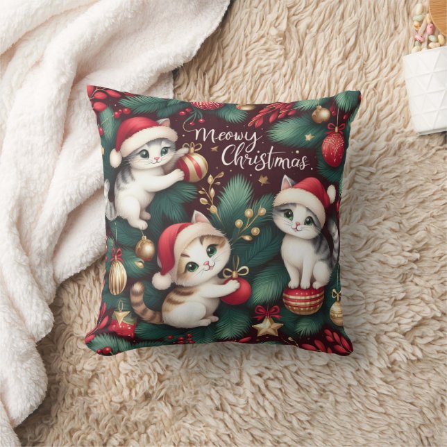 Meowy Christmas -  Cushion (Blanket)