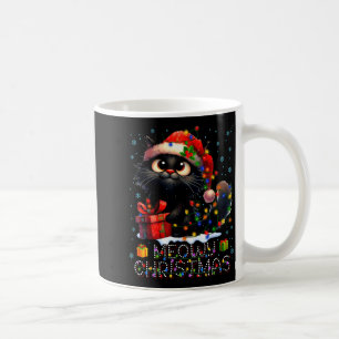 Meowy Christmas Cute Black Cat Christmas Xmas Wome Coffee Mug