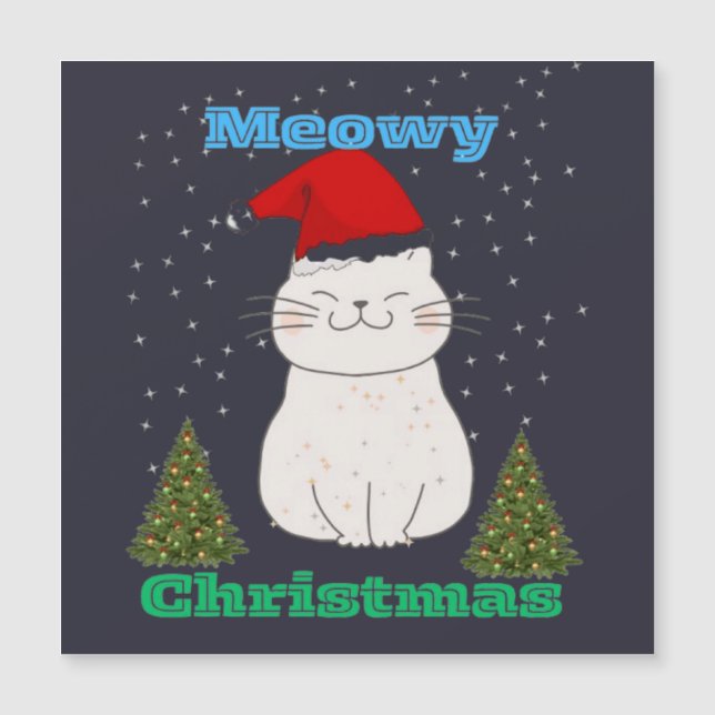 Meowy Christmas Cute Cat Design | Funny Holiday Ca (Front)