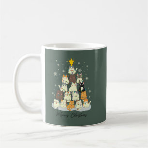 Meowy Christmas — Cute Cat Tree Coffee Mug