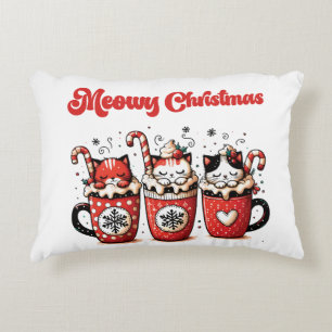 Meowy Christmas Decorative Cushion