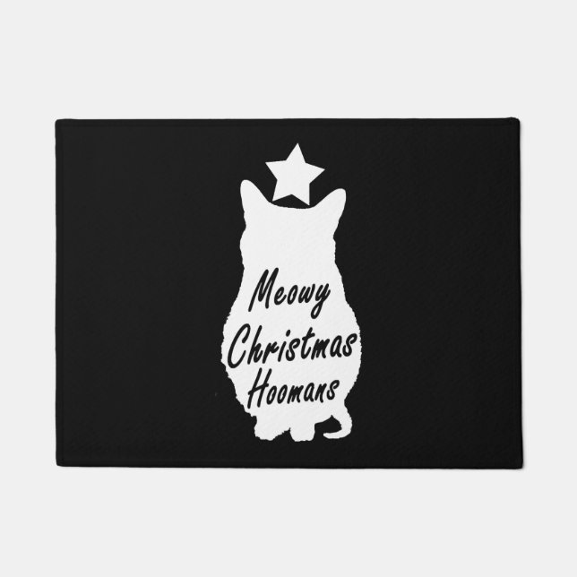 MEOWY Christmas       Doormat (Front)