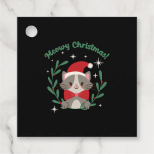 Meowy Christmas Favour Tags