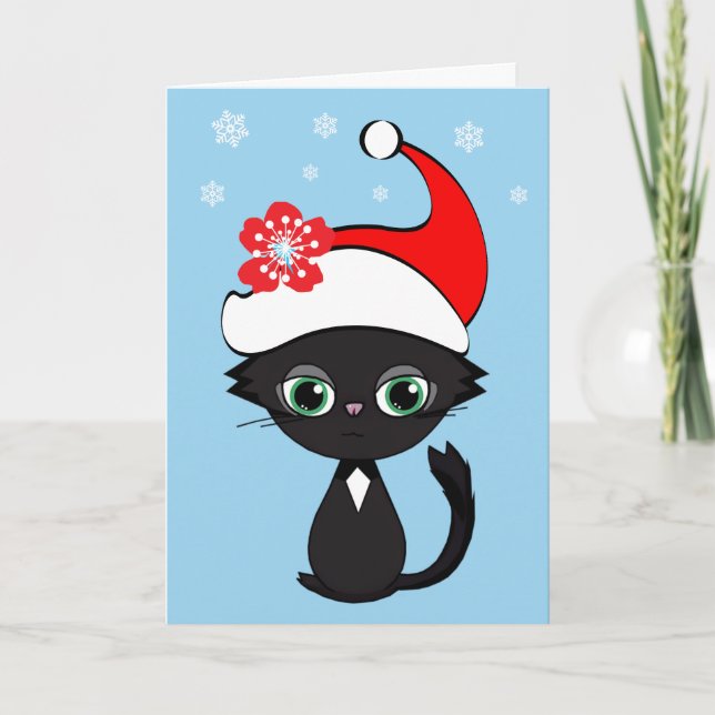 Meowy Christmas From the Cat Holiday Card (Front)