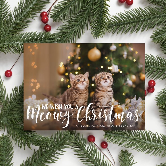 Meowy Christmas | Full Photo Pet Holiday Card (Creator Uploaded)