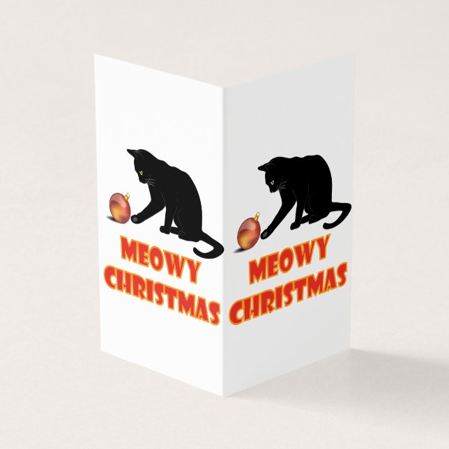 Meowy Christmas Funny Cat (Outside)