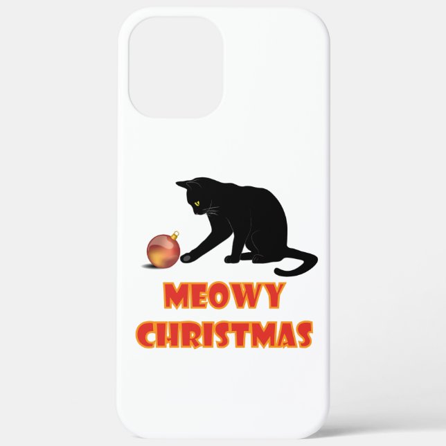 Meowy Christmas Funny Cat Case-Mate iPhone Case (Back)