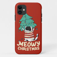 Meowy Christmas Funny Cat Lover 