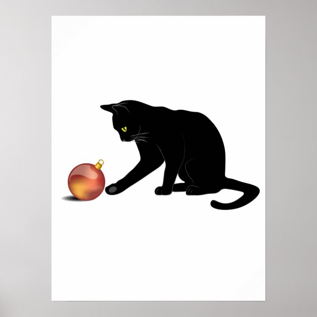 Meowy Christmas Funny Cat Poster (Front)
