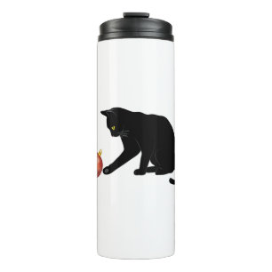 Meowy Christmas Funny Cat Thermal Tumbler