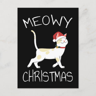 Meowy Christmas - Funny Christmas 2022 Postcard