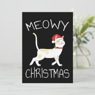 Meowy Christmas - Funny Christmas 2022 Thank You Card