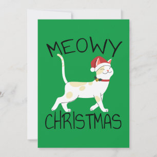 Meowy Christmas - Funny Christmas Invitation