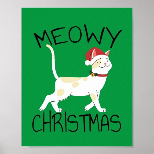 Meowy Christmas - Funny Christmas      Poster (Front)