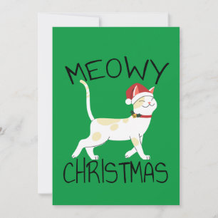 Meowy Christmas - Funny Christmas      Thank You Card