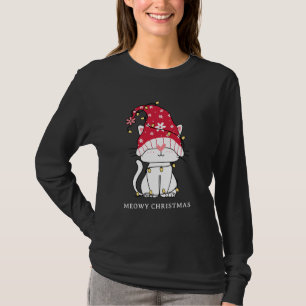 Meowy Christmas Funny Cute Christmas Cat T-Shirt