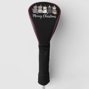 Meowy Christmas Happy Cat Year Cat Lover Xmas Golf Head Cover