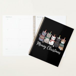 Meowy Christmas Happy Cat Year Cat Lover Xmas Planner