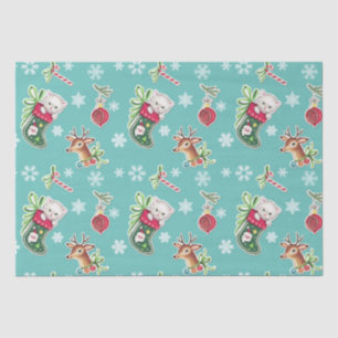 Meowy Christmas Happy Reindeer Tissue Paper