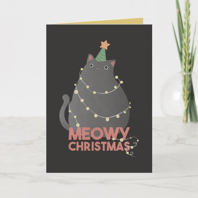 Meowy Christmas Holiday Card (Front)