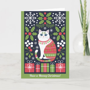 Meowy Christmas Holiday Card