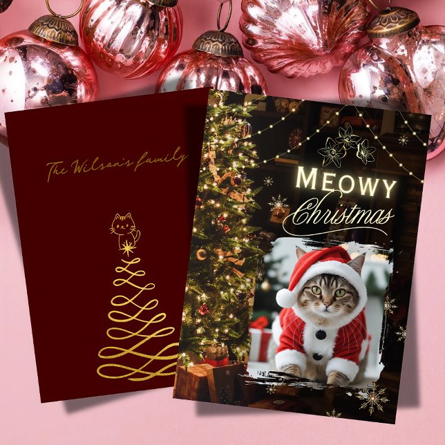 Meowy christmas holiday card (Creator Uploaded)