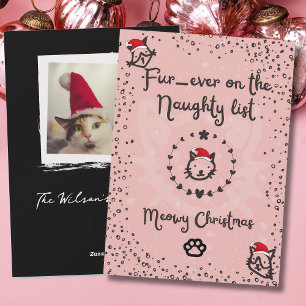 Meowy christmas holiday card