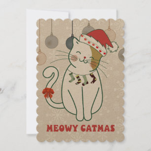 "MEOWY CHRISTMAS" INVITATION
