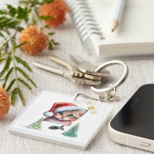 Meowy Christmas! Key Ring