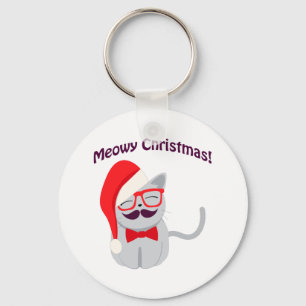 Meowy Christmas! Key Ring