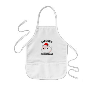 Meowy Christmas Kids Apron