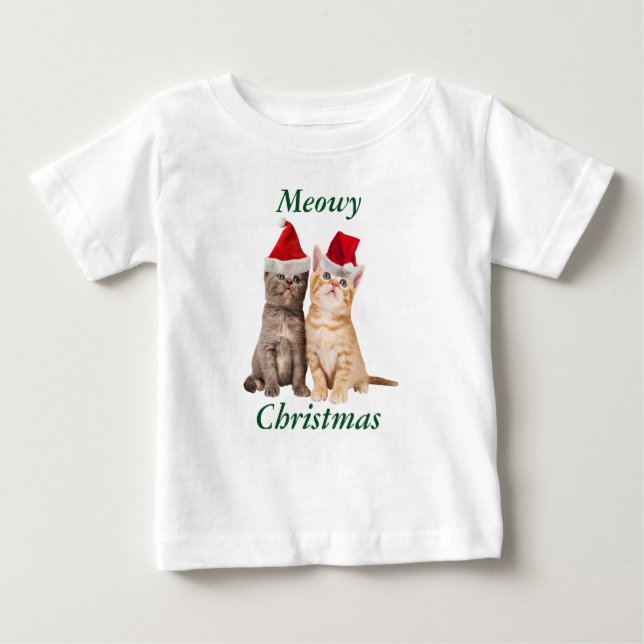 Meowy Christmas Kitten Baby Shirt (Front)