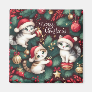 Meowy Christmas -  Magnet