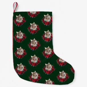 Meowy Christmas Maine Coon Cat Small Christmas Stocking