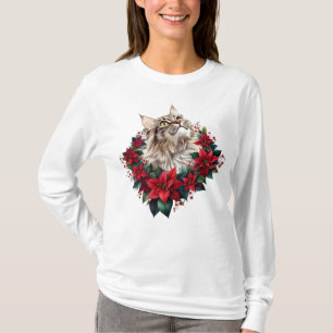 Meowy Christmas Maine Coon Cat T-Shirt