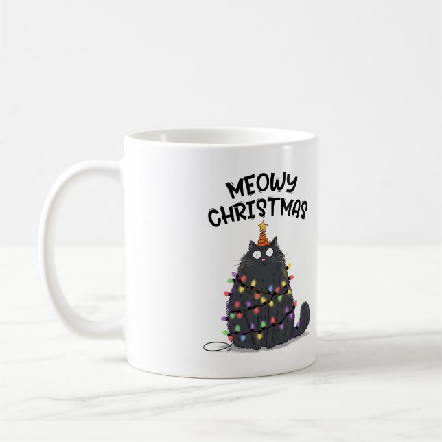 Meowy Christmas Mug (Left)