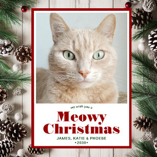 Meowy Christmas Photo Holiday Card