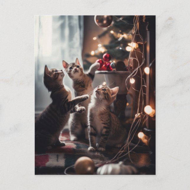 Meowy Christmas! Postcard (Front)