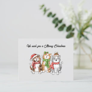 Meowy Christmas Postcard